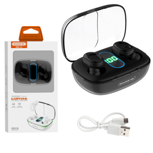SŁUCHAWKI BLUETOOTH SOMOSTEL J15 EARBUDS CZARNY TWS