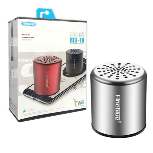 GŁOŚNIK BLUETOOTH SPEAKER FINEBLUE MK-10 SREBRNY ALUMINIOWA OBUDOWA 5902012966303