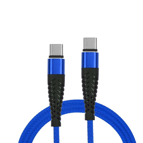 REDX KABEL USB PD TYP-C DO TYP-C 3A NIEBIESKI OPLOT WZMACNIANY 2M 5904238715369