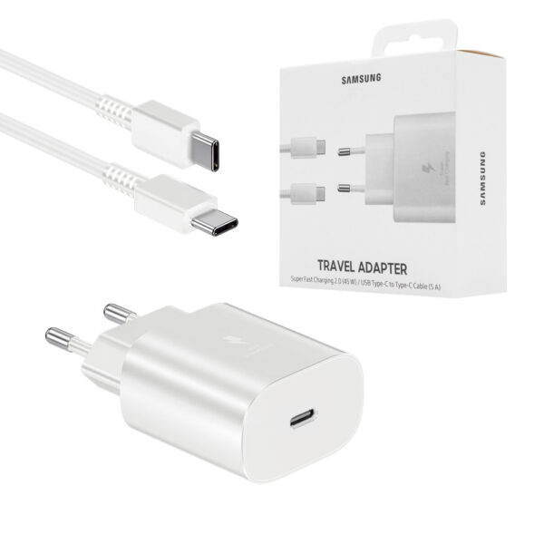 SAMSUNG ŁADOWARKA SIECIOWA TYP-C 3A EP-TA845 45W BIAŁY RETAIL BOX 8806090104473