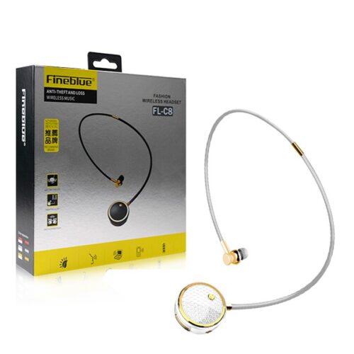 SŁUCHAWKA  BLUETOOTH FINEBLUE DIAMOND DOUSZNE  FL-C8 BIAŁE/ZŁOTE KANAŁOWE 5902012964132