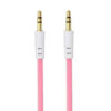 KABEL JACK WTYK-WTYK 0,9M PŁASKI RÓŻOWY 3,5 CALA PINK 5904238705223