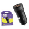 ŁADOWARKA SAMOCHODOWA 2,4A CZARNA DENMEN 2400mA DUAL 2XUSB DZ17 6973224875720