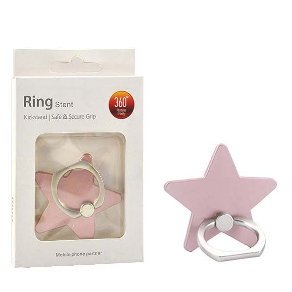 UCHWYT TELEFONU STOJAK GWIAZDA RÓZOWY UNIWERSALNY VEGA NA RĘKĘ RING HOLDER 5902012965955