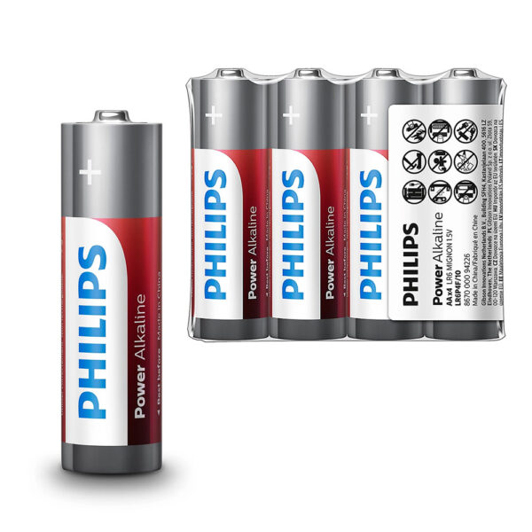 BATERIA PHILIPS AA  4SZT BATERIE POWER ALKALINE Phil-LR6P4F/10 8712581657598