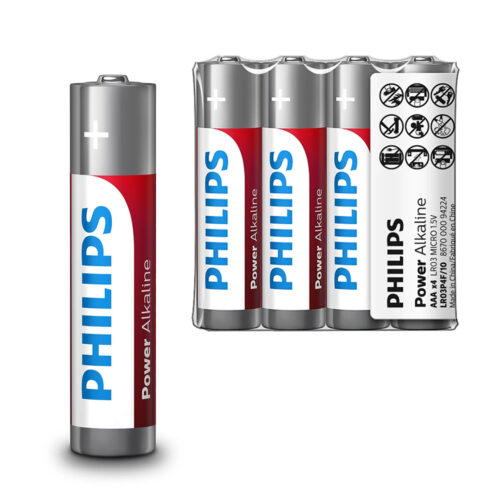 BATERIA PHILIPS AAA  4SZT BATERIE POWER ALKALINE Phil-LR03P4F/10 8712581657581