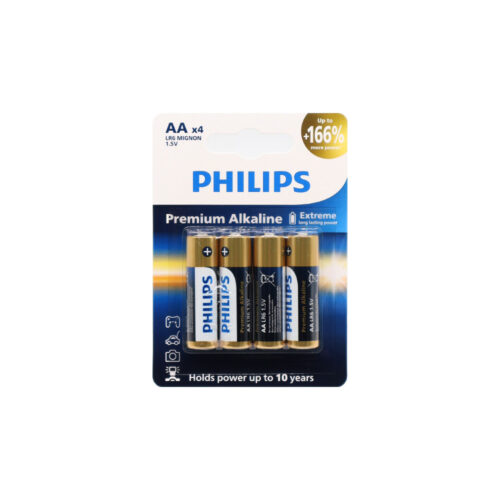BATERIA PHILIPS AA LR03 BLISTER 4SZT BATERIE PREMIUM ALKALINE Phil-LR6M4B/10 6959033840838