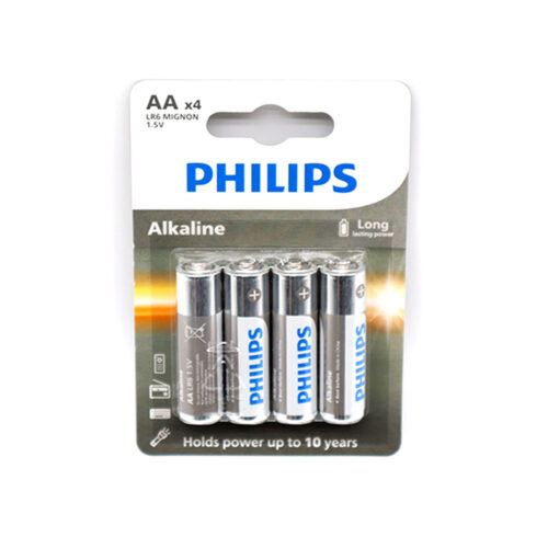 BATERIA PHILIPS AA LR6 BLISTER 4SZT BATERIE ENTRY ALKALINE Phil-LR6A4B/10 4895229107984