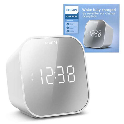 CYFROWE RADIO FM LUSTRZANE BUDZIK ALARM ZEGAR USB PHILIPS TAR4406/12 4895229116658