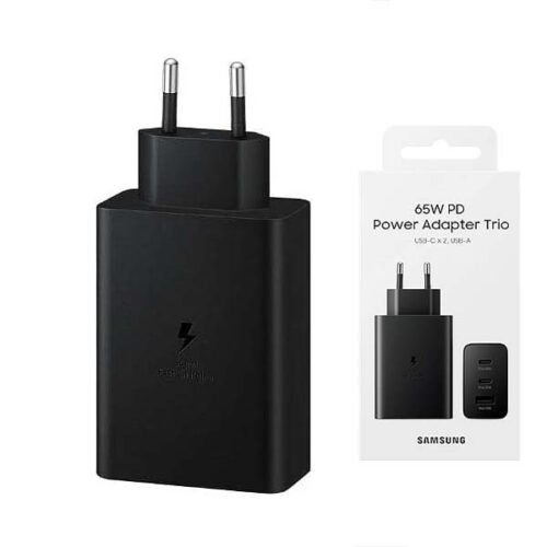 SAMSUNG ŁADOWARKA SIECIOWA PD 2xUSB-C 1xUSB EP-T6530NBEGEU 65W CZARNY BOX 8806092673885