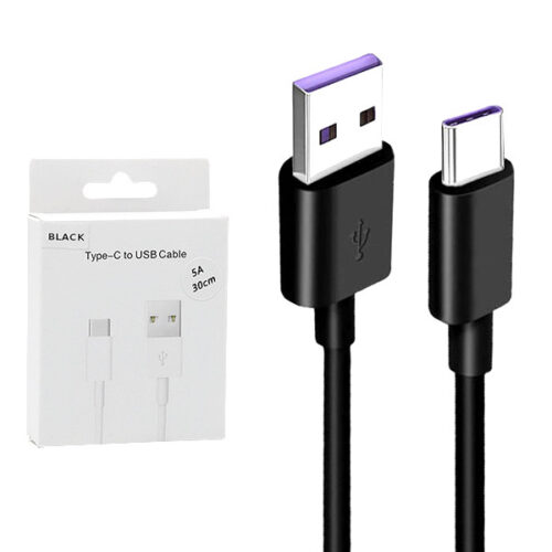 ECOBOX KABEL USB TYP-C 5A CZARNY 30CM 5904238715611