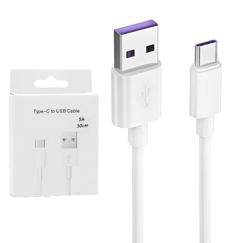 ECOBOX KABEL USB TYP-C 5A BIAŁY 30CM 5904238715604