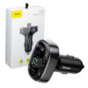 BASEUS TRANSMITER FM BLUETOOTH 4.2 MP3 + ŁADOWARKA SAMOCHODOWA 2X USB 3.4A  ZESTAW GŁOŚNOMÓWIĄCY MICROSD CCMT000301 6932172628239