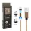 ECOBOX KABEL USB 3W1 MAGNETYCZNY 360 ZŁOTY IPHONE MICRO TYP-C  IPHONE 5902012965016