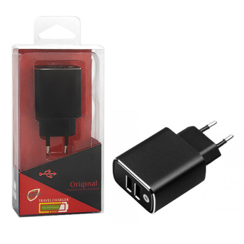ŁADOWARKA SIECIOWA 18W 3A CZARNA  FASTON FAST CHARGER  QUICK 3000mA ALUMINIOWA 5904238708996