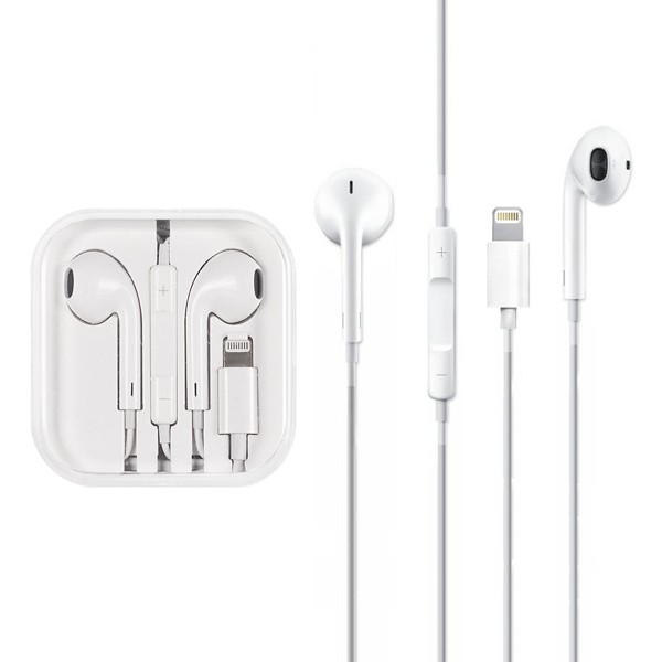 ECOBOX SŁUCHAWKI UNIWERSALNE  LIGHTNING BIAŁE IPHONE 5904238700440