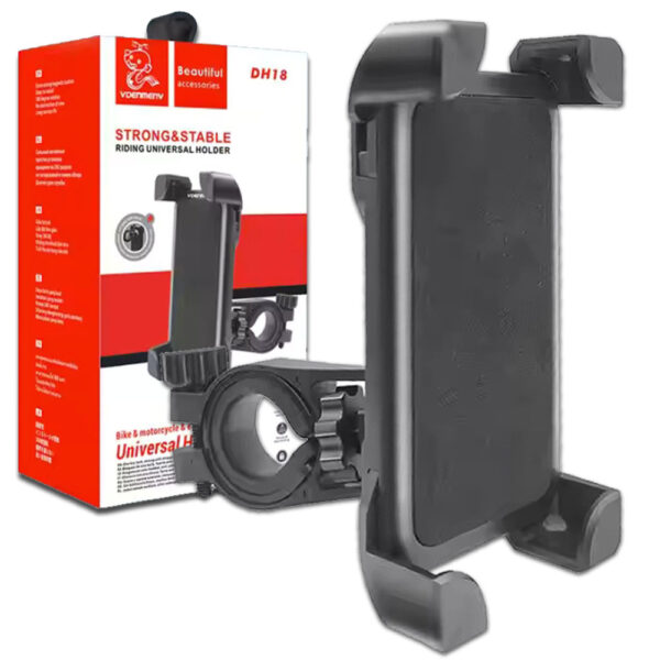 DENMEN UCHWYT MOTOCYKLOWY ROWEROWY CZARNY DH18 6973224877670