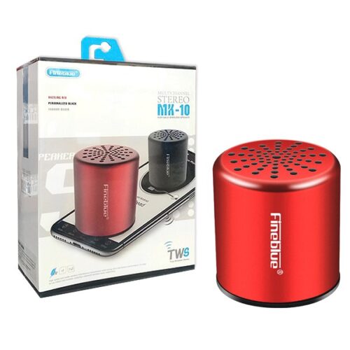 GŁOŚNIK BLUETOOTH SPEAKER FINEBLUE MK-10 CZERWONY ALUMINIOWA OBUDOWA 5902012966297