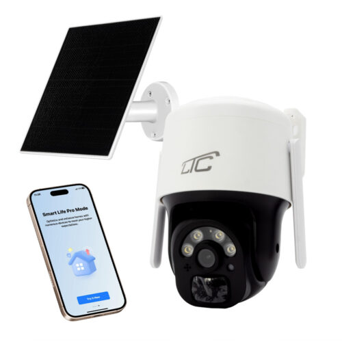 VISION KAMERA SOLARNA OBROTOWA ZEWN.LTC BIAŁA IP66 PTZ WIFI IP 3 MPIX PANEL 3W USB-C 5V AKU.9600MAH 320* (APP TUYA/IOS/ANDROID) 5902270785869