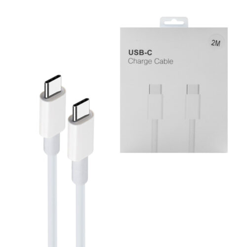 ECOBOX KABEL TYP-C DO TYP-C 3A 2M BIAŁY PD USB-C 5904238718230
