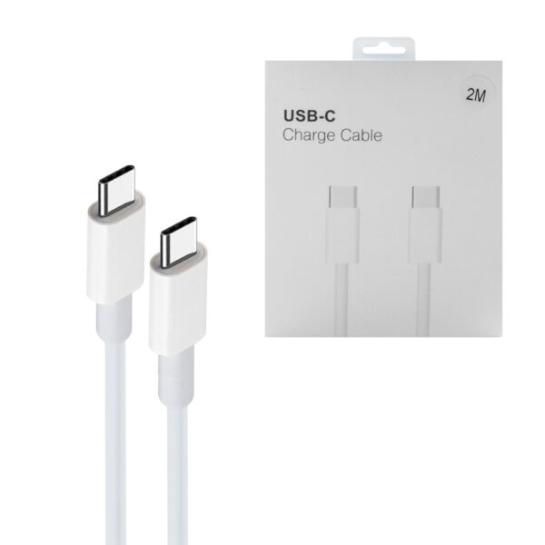 ECOBOX KABEL TYP-C DO TYP-C 3A 2M BIAŁY PD USB-C 5904238718230
