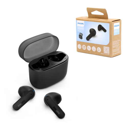 SŁUCHAWKI PHILIPS DOUSZNE TWS BEZPRZEWODOWE BLUETOOTH TRUE WIRELESS CZARNE Phil-TAT2139BK/00 4895229139565