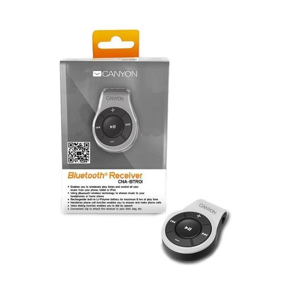 PILOT BLUETOOTH MULTIMEDIA ODBIORNIK ADAPTER CANYON BIAŁO CZARNY 8717371860233