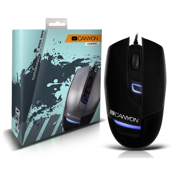 MYSZ OPTYCZNA PRZEWODOWA GAMING  CZARNA CANYON CNS-SGM4B 8717371864378