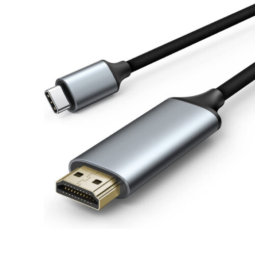 ECONOMY KABEL TYP-C 3.1 DO HDMI 4K 60Hz MHL WZMACNIANY 1,8M CZARNY 5904238717370