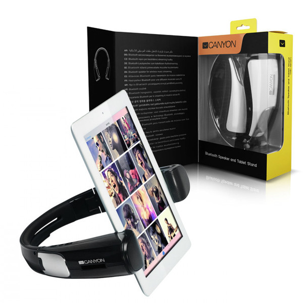 GŁOŚNIKI BLUETOOTH CANYON PODSTAWKA CZARNY CNS-CBTSP1S 8717371863784
