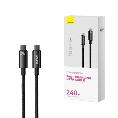 KABEL USB-C DO USB-C BASEUS TUNGSTEN GOLD, 240W, 3M (CZARNY) CAWJ040201 6932172628840