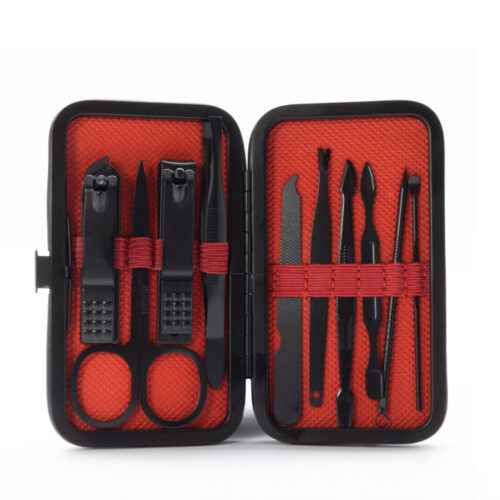 ECOBOX 10-CZĘŚCIOWY ZESTAW NOŻYCZEK DO PAZNOKCI I PEDICURE ZE STALI NIERDZEWNEJ 5904238718346