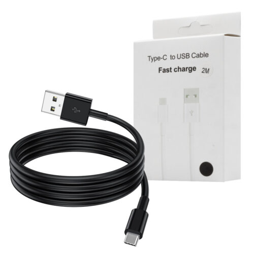 ECOBOX KABEL USB TYP-C CZARNY 2.4A 2M 5904238721469