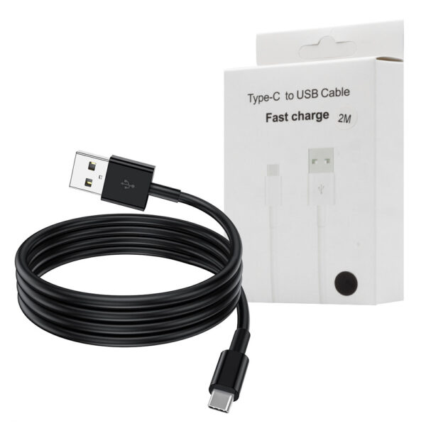 ECOBOX KABEL USB TYP-C CZARNY 2.4A 2M 5904238721469