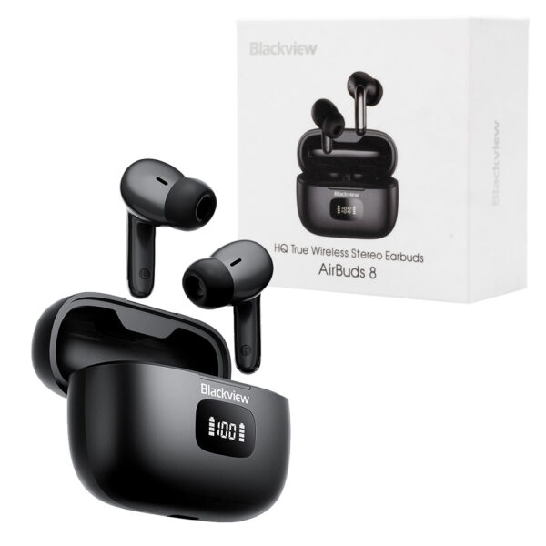 Blackview Słuchawki bluetooth AirBuds 8 TWS BT 5.3 Czarny 400mAh 6931548315988