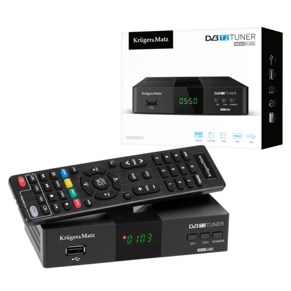 TUNER DVB-T2 H.265 HEVC KRUGER&MATZ KM0550D 5901890110686