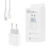 ECOBOX  ŁADOWARKA SIECIOWA 20W BIAŁA TYP-C PD  + KABEL IPHONE USB-C DO LIGHTNING APP BOX 2A 1m