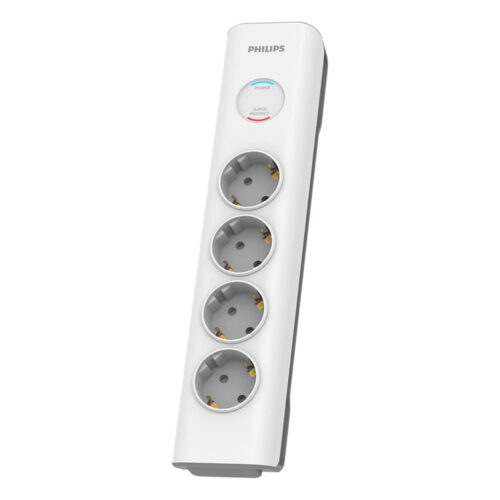 PRZEDŁUŻACZ SIECIOWY PHILIPS LISTWA ZASILAJĄCA BIAŁA 4 GNIAZDA SCHUKO 2M SPN7040WA/58 4895229115781