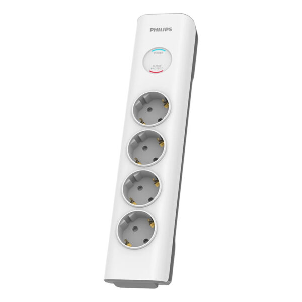 PRZEDŁUŻACZ SIECIOWY PHILIPS LISTWA ZASILAJĄCA BIAŁA 4 GNIAZDA SCHUKO 2M SPN7040WA/58 4895229115781
