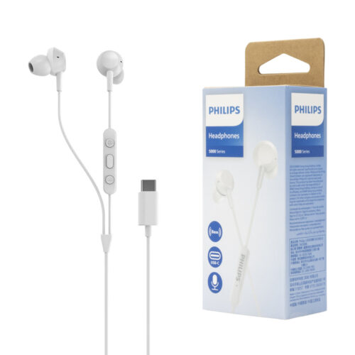 SŁUCHAWKI DOUSZNE PRZEWODOWE PHILIPS Phil-TAE5008WT/00 BIAŁE 4895229132917