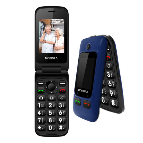 TELEFON GSM MOBIOLA  KLAPKĄ NIEBIESKI TLEFON DLA SENIORA MB610 2G 8594203271463