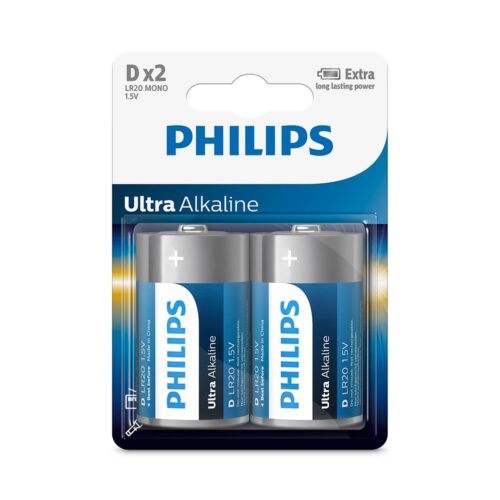 BATERIA PHILIPS 2SZT BATERIE ULTRA ALKALINE Phil-LR20E2B/10 8712581550431