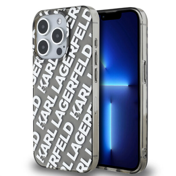 KARL LAGERFELD IML ELECTROPLATED KARL HEAD CASE FOR IPHONE 15 PRO SZARY 3666339258542