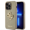GUESS PU PERFORATED 4G GLITTER METAL LOGO CASE FOR IPHONE 15 PRO ZŁOTY 3666339151584