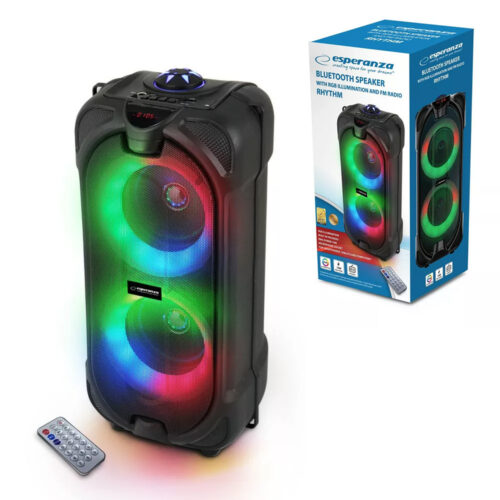 ESPERANZA GŁOŚNIK BT FM LED RGB RYTHM EP157 5901299961209
