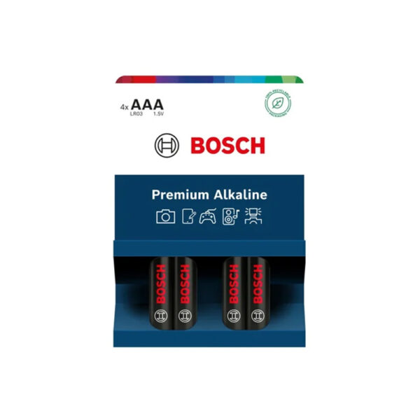 BATERIA BOSCH 4SZT AAA PREMIUM ALKALINE LR03PA4B/00 8594162800056