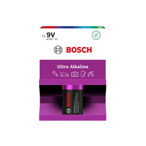 BATERIA BOSCH 1SZT 9V ULTRA ALKALINE 6LR61UA1B/00 8594162800124