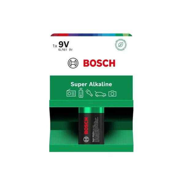 BATERIA BOSCH 1SZT 9V SUPER ALKALINE 6LR61SA1B/00 8594162800216