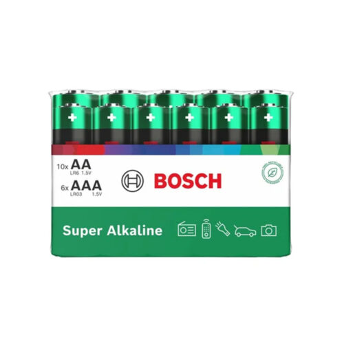 BATERIA BOSCH  10SZT AA + 6SZT AAA SUPER ALKALINE LR610LR036SAF/00 8594162800247