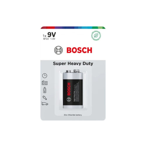 BATERIA BOSCH  1SZT 9V SUPER HEAVY DUTY 6F22SHD1B/00 8594162800360